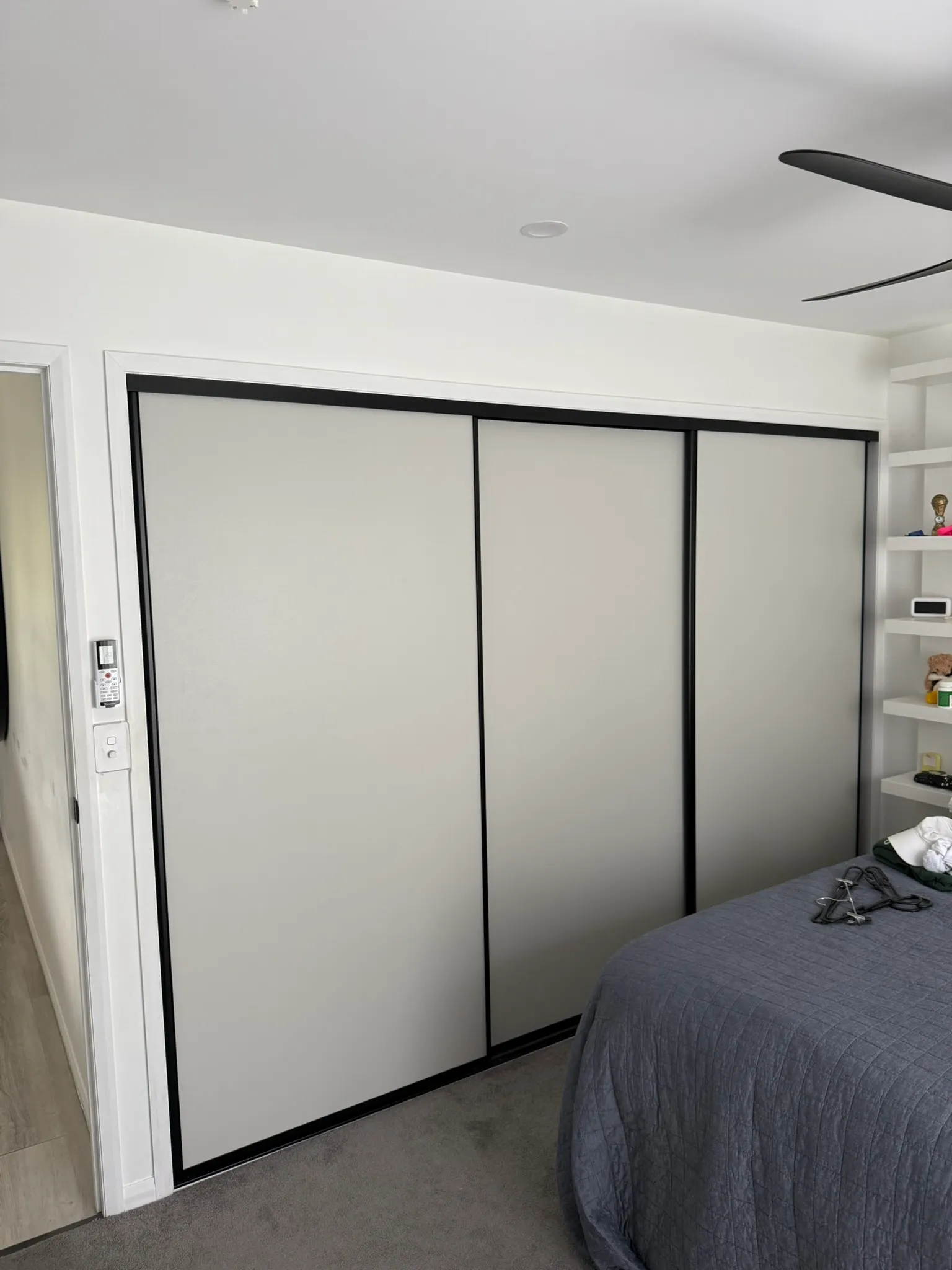 IMG_2834 Sliding wardrobe door installation — before and after